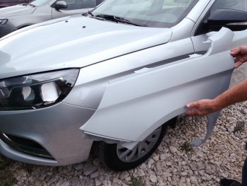 5 499 р. Переднее левое пластиковое крыло АвторитетПласт  Лада Веста ( 2180,  SW 2181) (2015-2025) седан дорестайлинг, универсал дорестайлинг, седан рестайлинг, универсал рестайлинг (Неокрашенное)  с доставкой в г. Кемерово. Увеличить фотографию 2