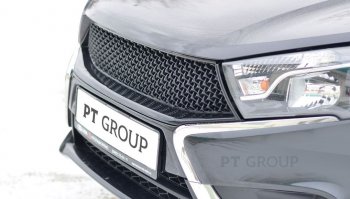 8 309 р. Решетка радиатора Petroil Tuning (Exclusive / Luxe)  Лада Веста ( 2180,  SW 2181) (2015-2023) седан дорестайлинг, универсал дорестайлинг  с доставкой в г. Кемерово. Увеличить фотографию 2