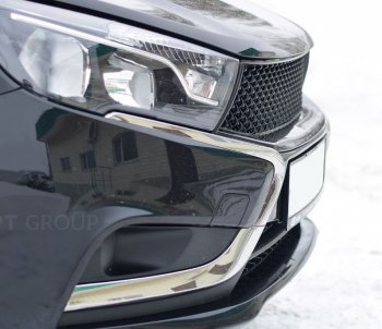 8 309 р. Решетка радиатора Petroil Tuning (Exclusive / Luxe)  Лада Веста ( 2180,  SW 2181) (2015-2023) седан дорестайлинг, универсал дорестайлинг  с доставкой в г. Кемерово. Увеличить фотографию 3