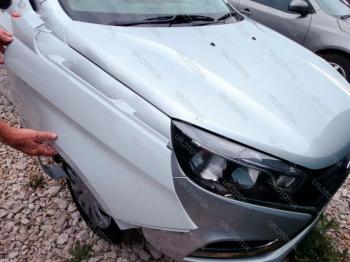 5 499 р. Переднее правое пластиковое крыло АвторитетПласт Лада Веста 2180 седан дорестайлинг (2015-2023) (Неокрашенное)  с доставкой в г. Кемерово. Увеличить фотографию 2
