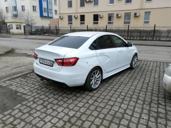 3 399 р. Пороги накладки VTS  Лада Веста ( 2180,  SW 2181) (2015-2025) седан дорестайлинг, универсал дорестайлинг, седан рестайлинг, универсал рестайлинг (Неокрашенные)  с доставкой в г. Кемерово. Увеличить фотографию 4