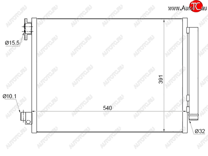 4 999 р. Радиатор кондиционера SAT Renault Duster HS дорестайлинг (2010-2015)  с доставкой в г. Кемерово