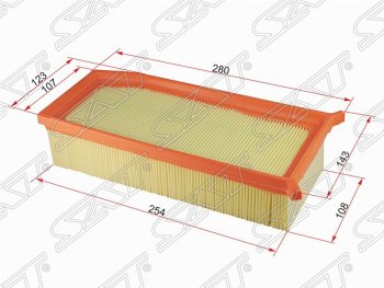 Фильтр воздушный двигателя SAT Renault Clio  BH98 (2012-2020), Renault Duster  HS (2015-2021), Renault Kaptur (2016-2025), Renault Logan  2 (2014-2025), Renault Logan Stepway (2018-2025), Renault Sandero  (B8) (2014-2018), Renault Sandero Stepway  (B8) (2014-2018), Лада XRAY (2016-2022), Лада XRAY Cross (2018-2022), Лада Веста ( 2180,  SW 2181) (2015-2025), Лада Веста Кросс ( 2181,  2180) (2017-2025)