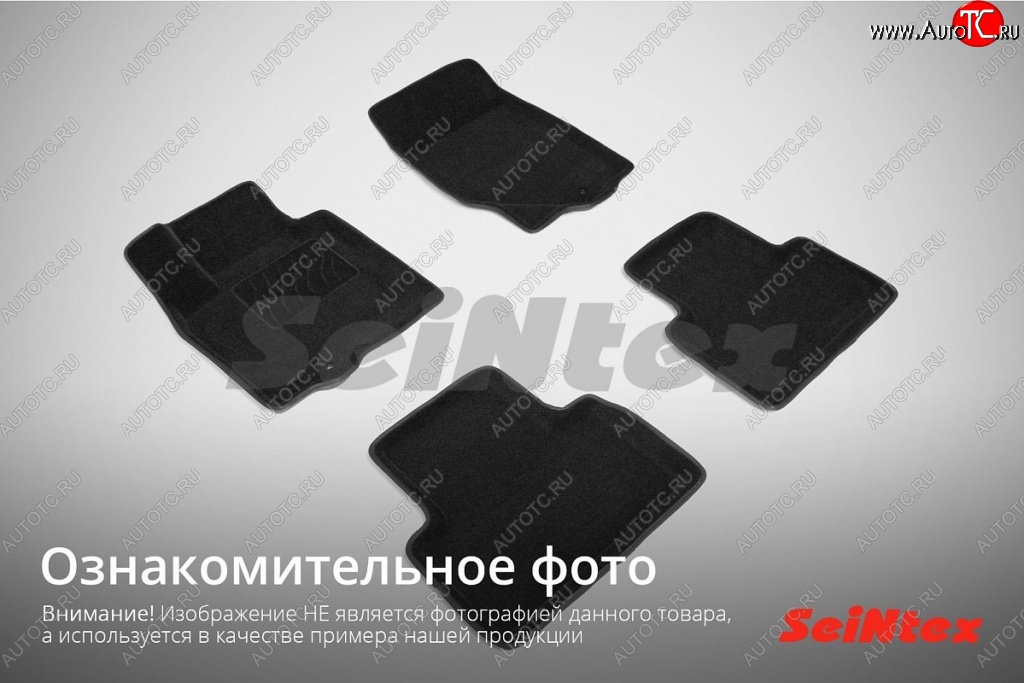 4 999 р. Износостойкие коврики в салон SeiNtex Premium 3D 4 шт. (ворсовые, черные)  Лада Веста ( 2180,  SW 2181) - Веста Кросс ( 2181,  2180)  с доставкой в г. Кемерово