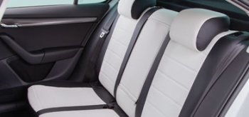6 999 р. Чехлы Seintex (экокожа, 40/60, Airbag)  Лада Веста ( 2180,  SW 2181) - Веста Кросс ( 2181,  2180) (черный/белый)  с доставкой в г. Кемерово. Увеличить фотографию 3