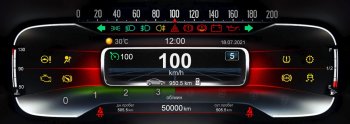 47 999 р. Электронная панель приборов Тюн-Авто “VISION GPS” (антирадар) Лада Веста Кросс 2180 седан дорестайлинг (2018-2022) (Темно-серый цвет, матовая фактура)  с доставкой в г. Кемерово. Увеличить фотографию 9