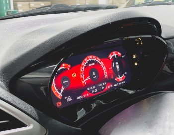 42 949 р. Электронная панель приборов Тюн-Авто “Vision” Лада Веста Кросс 2180 седан дорестайлинг (2018-2022) (Темно-серый, матовый)  с доставкой в г. Кемерово. Увеличить фотографию 2