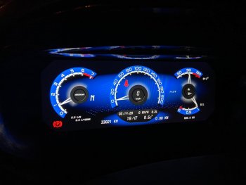 42 949 р. Электронная панель приборов Тюн-Авто “Vision” Лада Веста Кросс 2180 седан дорестайлинг (2018-2022) (Темно-серый, матовый)  с доставкой в г. Кемерово. Увеличить фотографию 4