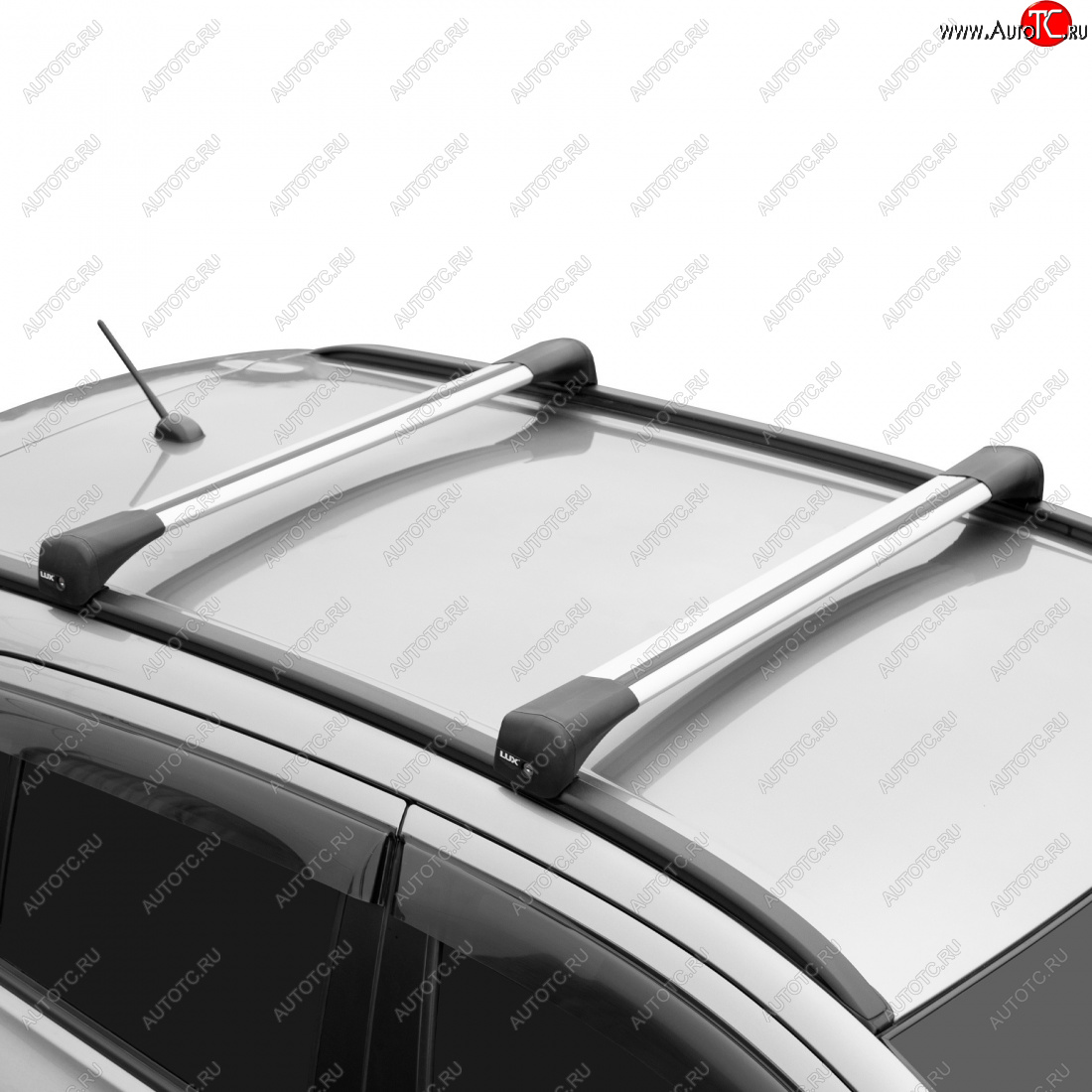 17 089 р. Багажник в сборе на низкие рейлинги LUX BRIDGE  Subaru Forester  SG (2002-2008) дорестайлинг, рестайлинг (серебро)  с доставкой в г. Кемерово