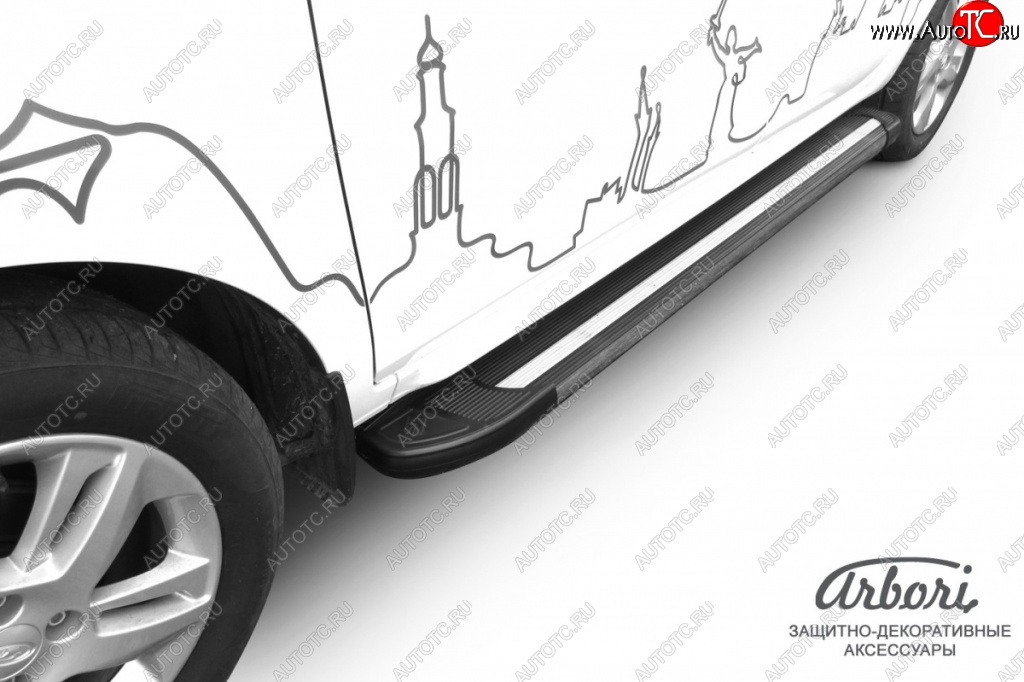 12 509 р. Порожки для ног Arbori Luxe Black  Лада XRAY (2016-2022)  с доставкой в г. Кемерово