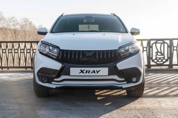 5 899 р. Решетка радиатора Next X Лада XRAY Cross (2018-2022) (Черный глянец)  с доставкой в г. Кемерово. Увеличить фотографию 2