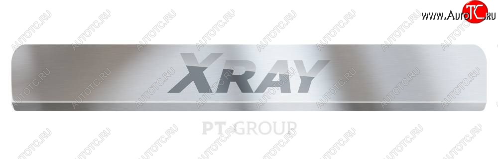 2 399 р. Пороги накладки в проем дверей Petroil Tuning  Лада XRAY (2016-2022) (Нержавейка)  с доставкой в г. Кемерово