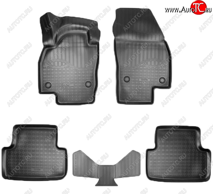2 369 р. Коврики салонные Noplast (3D)  Volkswagen T-Cross (2019-2025) (Черные)  с доставкой в г. Кемерово