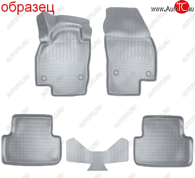 3 069 р. Коврики салонные Noplast (3D)  Volkswagen T-Roc  универсал (2017-2025) (Серые)  с доставкой в г. Кемерово