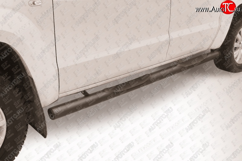 15 949 р. Защита порогов d76 с проступями Volkswagen Amarok дорестайлинг (2009-2016) (Цвет: серебристый)  с доставкой в г. Кемерово
