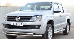 32 849 р. Широкая защита порогов SLITKOFF  Volkswagen Amarok (2009-2016) дорестайлинг  с доставкой в г. Кемерово. Увеличить фотографию 3