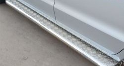 Широкая защита порогов SLITKOFF Volkswagen Amarok (2009-2016) дорестайлинг