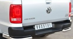 19 999 р. Защита заднего бампера (Ø63 и 42 мм, нержавейка) SLITKOFF Volkswagen Amarok дорестайлинг (2009-2016)  с доставкой в г. Кемерово. Увеличить фотографию 1