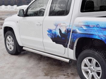 21 649 р. Пороги труба d76 (v2) Russtail  Volkswagen Amarok (2016-2022) рестайлинг  с доставкой в г. Кемерово. Увеличить фотографию 4