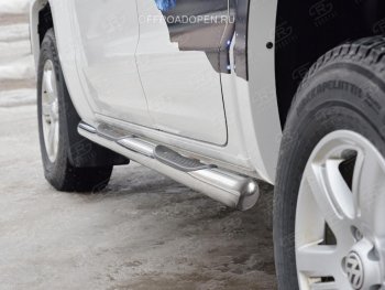 24 549 р. Пороги труба d76 с накладкой (v3) SLITKOFF  Volkswagen Amarok (2016-2022) рестайлинг  с доставкой в г. Кемерово. Увеличить фотографию 4