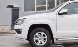 13 999 р. Защита переднего бампера (Ø63 мм, нержавейка) SLITKOFF  Volkswagen Amarok (2016-2022) рестайлинг  с доставкой в г. Кемерово. Увеличить фотографию 4