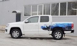 32 849 р. Порожки для ног (труба Ø63) SLITKOFF  Volkswagen Amarok (2016-2022) рестайлинг (лист - нержавейка, профиль - нержавейка)  с доставкой в г. Кемерово. Увеличить фотографию 3