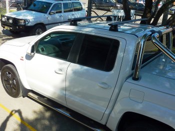 16 249 р. Багажник THULE WingBar Edge  Volkswagen Amarok (2009-2022) дорестайлинг, рестайлинг (Цвет: серебристый)  с доставкой в г. Кемерово. Увеличить фотографию 4