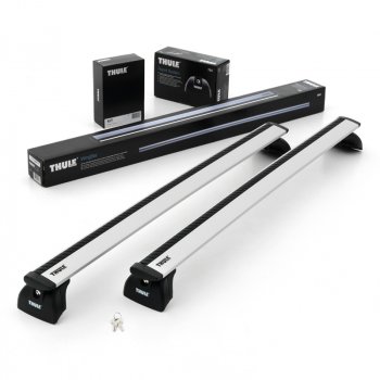 Багажник (крыша с лючками) THULE WingBar Volkswagen Amarok (2009-2022) дорестайлинг, рестайлинг (Цвет: серебристый)