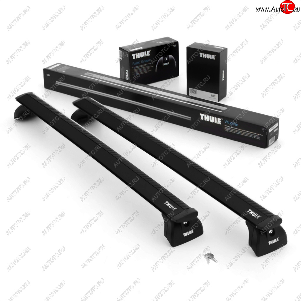 17 999 р. Багажник (крыша с лючками) THULE WingBar  Volkswagen Amarok (2009-2022) дорестайлинг, рестайлинг (Цвет: черный)  с доставкой в г. Кемерово