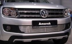 8 399 р. Декоративная вставка воздухозаборника Berkut Volkswagen Amarok дорестайлинг (2009-2016)  с доставкой в г. Кемерово. Увеличить фотографию 2