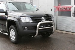 14 669 р. Защита переднего бампера Souz-96 (d76)  Volkswagen Amarok (2009-2016) дорестайлинг  с доставкой в г. Кемерово. Увеличить фотографию 2