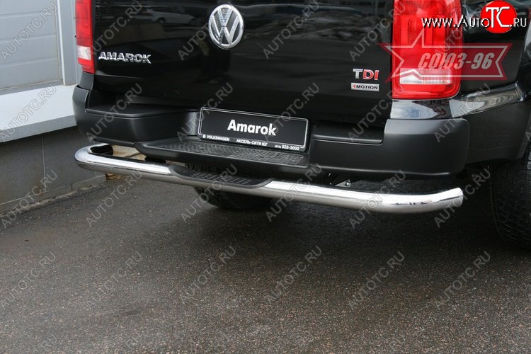 14 579 р. Защита заднего бампера с проступью Souz-96 (d76) Volkswagen Amarok дорестайлинг (2009-2016)  с доставкой в г. Кемерово