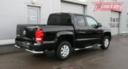 14 579 р. Защита заднего бампера с проступью Souz-96 (d76) Volkswagen Amarok дорестайлинг (2009-2016)  с доставкой в г. Кемерово. Увеличить фотографию 2