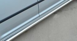 79 999 р. Защита порогов из круглой трубы диаметром 63 мм (рестайлинг) Russtal Volkswagen Caddy 2K дорестайлинг (2003-2010) (Защита порогов с со скосами на торцах (вариант 1))  с доставкой в г. Кемерово. Увеличить фотографию 6