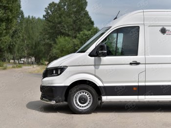 18 949 р. Защита переднего бампера (Ø63 мм, нержавейка) SLITKOFF Volkswagen Crafter 2 (2017-2025)  с доставкой в г. Кемерово. Увеличить фотографию 3