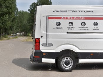 15 549 р. Защита заднего бампера (Ø63 мм, нержавейка) SLITKOFF Volkswagen Crafter 2 (2017-2025)  с доставкой в г. Кемерово. Увеличить фотографию 2