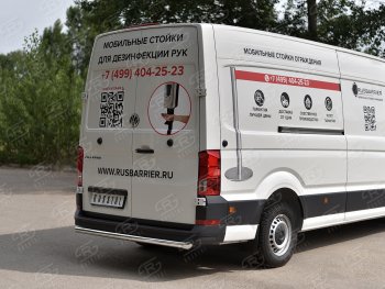 15 549 р. Защита заднего бампера (Ø63 мм, нержавейка) SLITKOFF Volkswagen Crafter 2 (2017-2025)  с доставкой в г. Кемерово. Увеличить фотографию 3