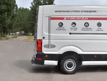 16 999 р. Защита заднего бампера (Ø76 мм, нержавейка) SLITKOFF  Volkswagen Crafter  2 (2017-2025)  с доставкой в г. Кемерово. Увеличить фотографию 2