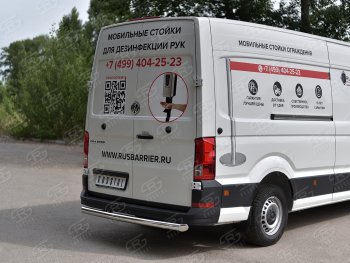 16 999 р. Защита заднего бампера (Ø76 мм, нержавейка) SLITKOFF  Volkswagen Crafter  2 (2017-2025)  с доставкой в г. Кемерово. Увеличить фотографию 3
