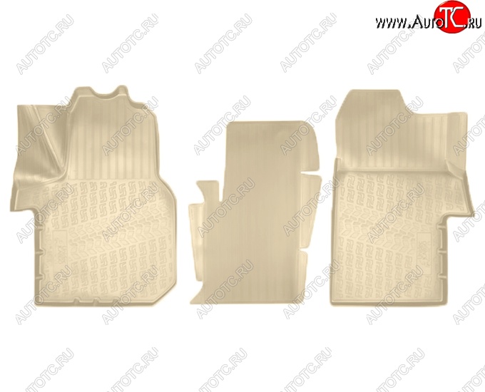 2 999 р. Коврики салонные Noplast (3D)  Volkswagen Crafter  2 (2017-2025) (Бежевые)  с доставкой в г. Кемерово