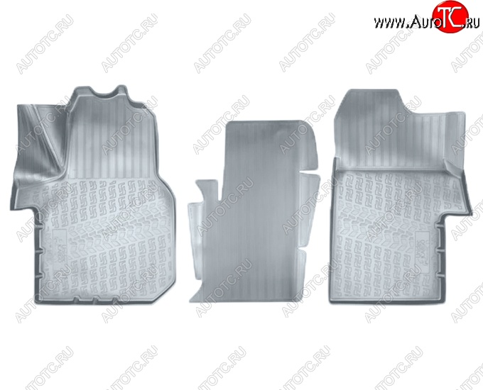 2 999 р. Коврики салонные Noplast (3D)  Volkswagen Crafter  2 (2017-2025) (Серые)  с доставкой в г. Кемерово