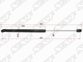 Газовый упор крышки багажника SAT Volkswagen Golf ( 5,  6) (2003-2014) хэтчбэк, хэтчбэк 5 дв.