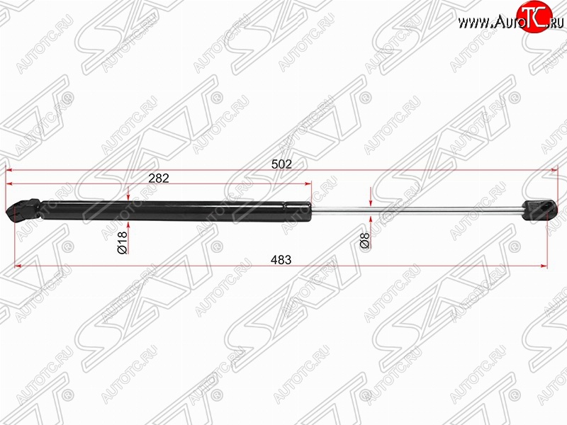 579 р. Газовый упор крышки багажника SAT  Volkswagen Golf ( 5,  6) (2003-2014) хэтчбэк, хэтчбэк 5 дв.  с доставкой в г. Кемерово