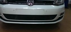 2 099 р. Сетка на бампер Russtal (черная) Volkswagen Golf 7 дорестайлинг, хэтчбэк 5 дв. (2012-2017)  с доставкой в г. Кемерово. Увеличить фотографию 3