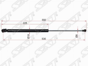 Газовый упор крышки багажника SAT Volkswagen Golf  7 (2012-2017) дорестайлинг, хэтчбэк 5 дв.