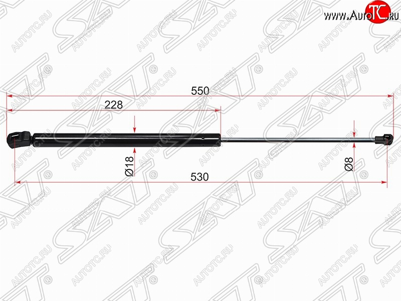 519 р. Газовый упор крышки багажника SAT  Volkswagen Golf  7 (2012-2017) дорестайлинг, хэтчбэк 5 дв.  с доставкой в г. Кемерово