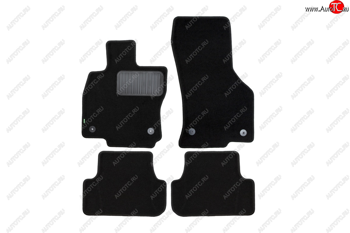 6 599 р. Текстильные коврики салона Klever Standart хэтчбек АКПП Volkswagen Golf 7 дорестайлинг, хэтчбэк 5 дв. (2012-2017) (Черные)  с доставкой в г. Кемерово