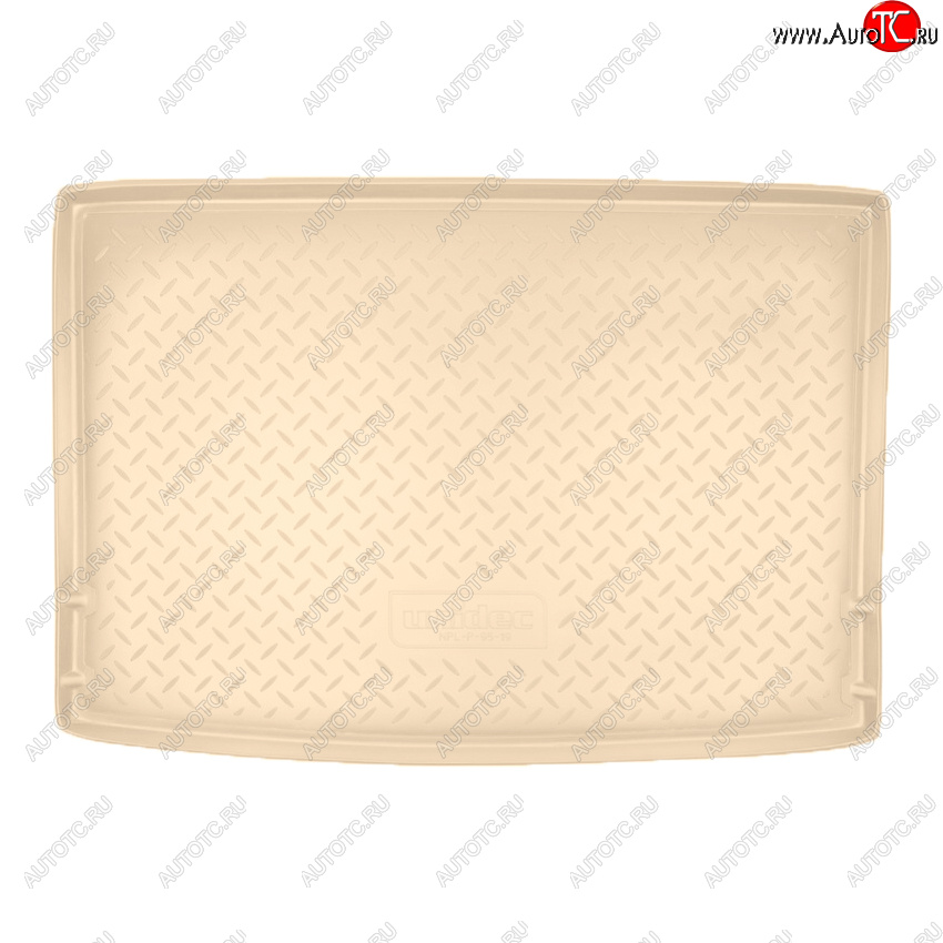 2 159 р. Коврик багажника Norplast Unidec  Volkswagen Golf Plus  6 (2009-2014) (Цвет: бежевый)  с доставкой в г. Кемерово