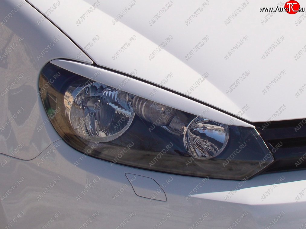 1 149 р. Реснички на фары Tuning-Sport  Volkswagen Golf  6 (2008-2014) хэтчбэк 5 дв. (Неокрашенные)  с доставкой в г. Кемерово