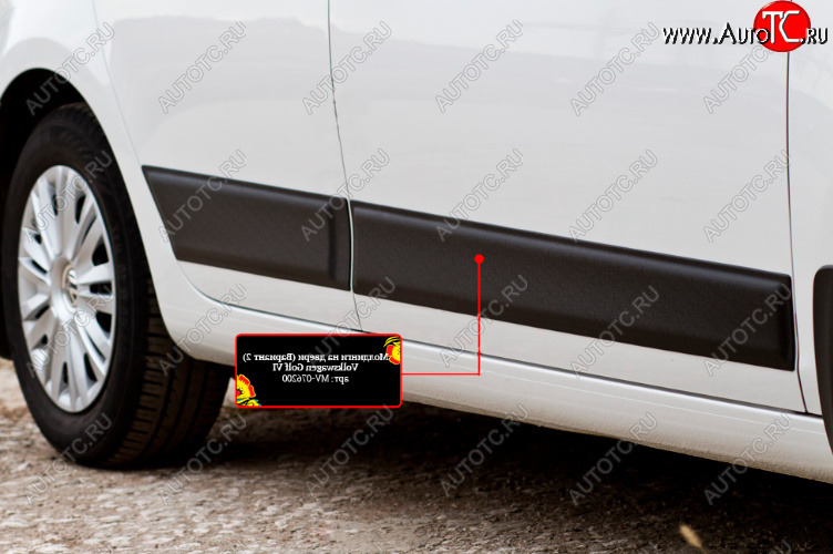 1 259 р. Молдинг двери RA V2 (передний правый)  Volkswagen Golf  6 (2008-2014) хэтчбэк 5 дв. (Поверхность глянец (под окраску), Неокрашенный)  с доставкой в г. Кемерово